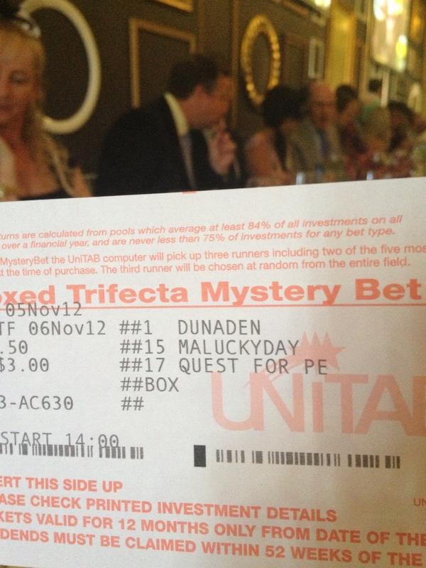 PennyGlasson's tweet photo. Dear husband, If lucks on my side im in the maldives. Unless u win the 100mil. I'll be back. #b105melbcup http://t.co/apU5DDsO