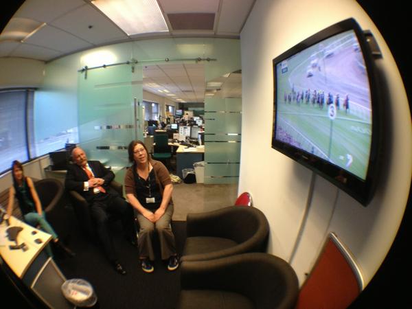 MarkCrysell's tweet photo. Award-winning @CloseUpTVNZ team watching the Melbourne Cup - Michael Holland tipped &amp; won 1st &amp; 2nd - me 3rd in sweep http://t.co/upOgixX2
