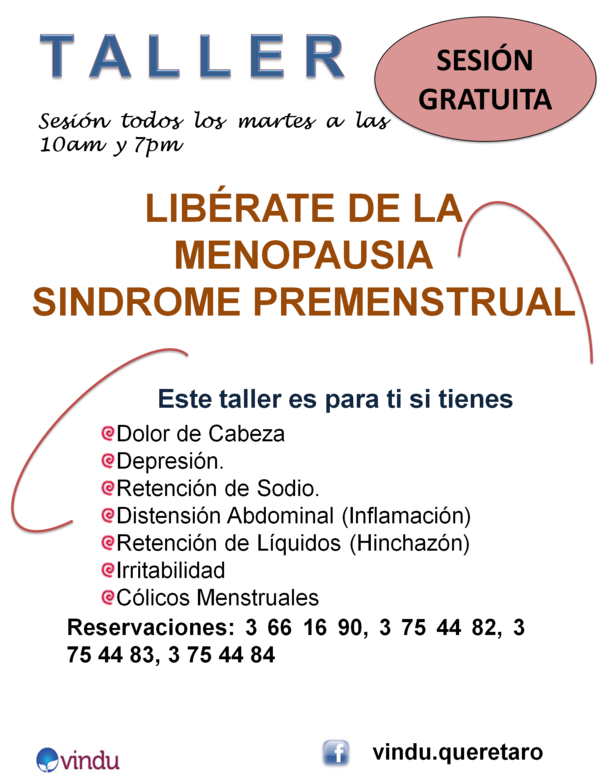 VinduQueretaro's tweet photo. PARA TODAS AQUELLAS MUJERES QUE PADECEN DE PREMENOPAUSIA OFRECEMOS TALLERES GRATUITOS.. HAZ TUS RESERVACIONES! http://t.co/dACoduf0