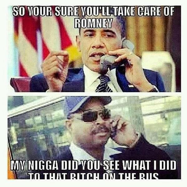 tbtrackboi's tweet image. #thingsthatoffendromney Obama getting #thebusdriver as a hitman