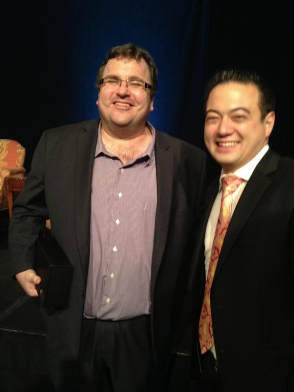 crowdmob's tweet image. Co-founder Matt Moore with Reid Hoffman!