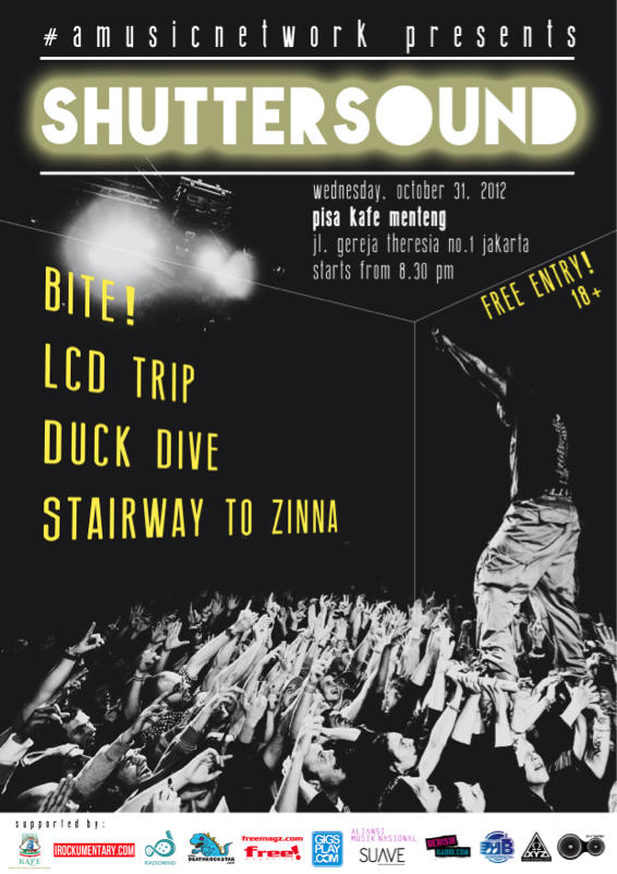 tentrador_'s tweet image. RT @polkawars: #SHUTTERSOUND TONIGHT 8pm at @pisakafe menteng w/ @BITE_BITE @stairwaytozinna @LCD_T &amp;amp; @duckdivemusic