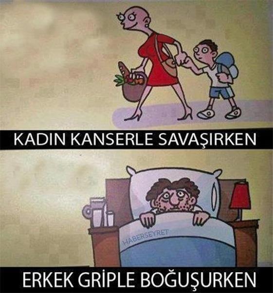 Kadın ve Erkeğin eşit olmadığının kanıtı.
