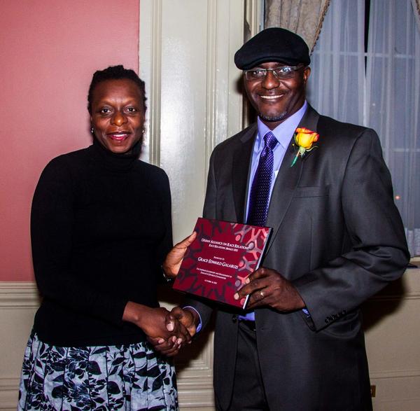 UARRToronto's tweet image. Dr. Grace-Edward Galabuzi accepts #uarr awards for his work in Anti-racism, inclusion &amp;amp; diversity
