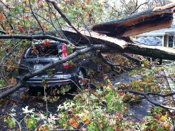 Walt_Handelsman's tweet image. #Newsday #SandyAftermath #LongIsland #NassauCounty 1 of many cars crushed in our #Woodbury neighborhood