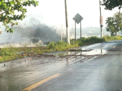PlayasdePR's tweet image. Condiciones maritimas al Noroeste de PR gracias a Tormenta Sandy