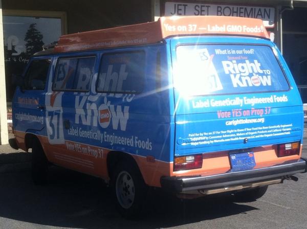 jasonhoppin's tweet image. Out and about and spotted this Yes on #Prop37 Vanogan. #scsnews