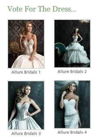Vote for the dress of the week! Fantastic dresses by <a href="/AllureBridals/">Allure Bridals</a>. VOTE for your favorite!