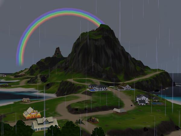 RinconDelSimmer's tweet image. Estaba usando el mod del clima en Sunlit Tides modthesims.info/download.php?t… y de repente aparece un arco iris *_*