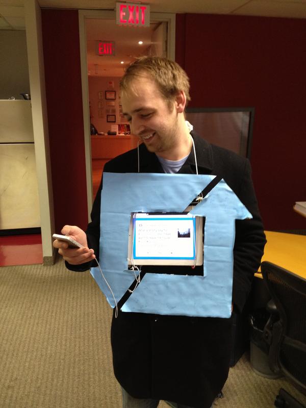 Happy Halloween! Check out “Kyle the Retweet” - complete with an iPad display. [Photo] @kylnew