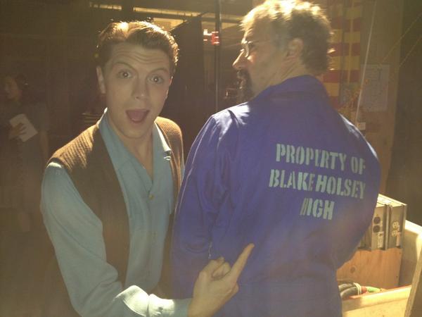 michaelseater's tweet photo. Our sound guy on @bombgirls dressed as the janitor from Black Hole High! #blastfromthepast http://t.co/u8v9vwMo