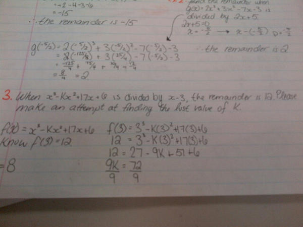 LittleGardiner's tweet image. &quot;Please make an attempt at finding the lost value of k&quot; I make myself laugh... #loser #mathnote