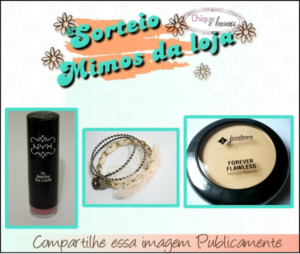 CLuxuosa's tweet photo. Sorteio de mimos da loja CURTA A NOSSA FAN PAGE
 Acesse o link e participe: http://t.co/dczRk7RA http://t.co/aveGqr1i