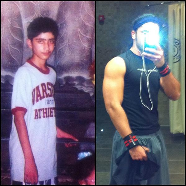 AsimMaxmuscle's tweet photo. @RobRiches first pic is of me during freshmen year in HS and the second is the summer following HS http://t.co/t0Ql6LqP