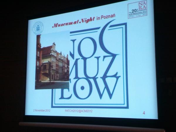 Attracting the Crowd with Multimedia at MuseumNight: patch2012mm.org #patch2012 #acmmm12 <a href="/n8news/">N8</a> <a href="/museumnacht/">Museumnacht</a>