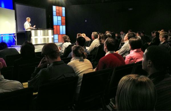 Aarons7's tweet image. @stephenw6 explaining Formula for Success to packed room of entrepreneurs. #predictableresults