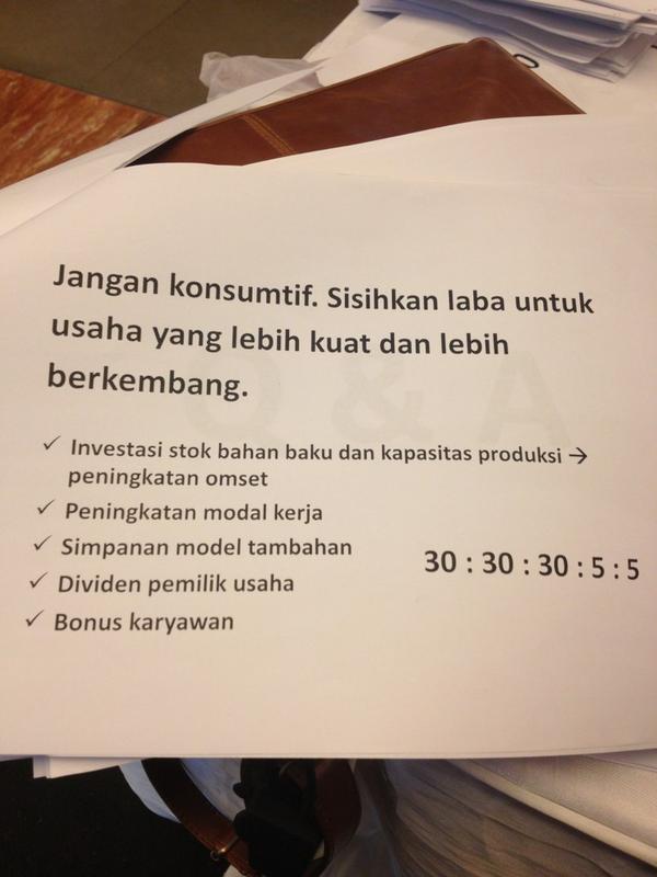 #bisnistips Rules 5 Kelola Laba untuk kemajuan, jangan konsumtif. Berikut gambarannya
