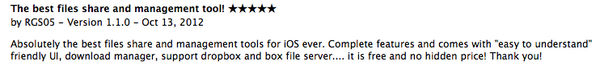 WireShare's tweet image. #WireShare I like the review:The best files share and management tool! ★★★★★itunes.apple.com/us/app/wiresha…