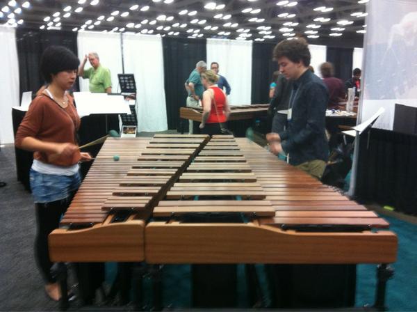 StevenPolunsky's tweet image. Marimba duet at Percussive Arts Society convention in Austin #pasic12
