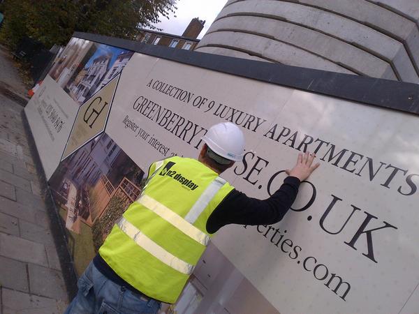N2Display's tweet image. Another successful installation / hoarding at Belsize Park today