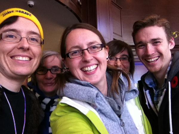 deviantdarkb's tweet image. &quot;@heyitsmegant: How many cancer survivors can you fit in a self portrait? 5 on a first try. #SC2012 http://t.co/TNo0w5Zb&quot; - amazing!!