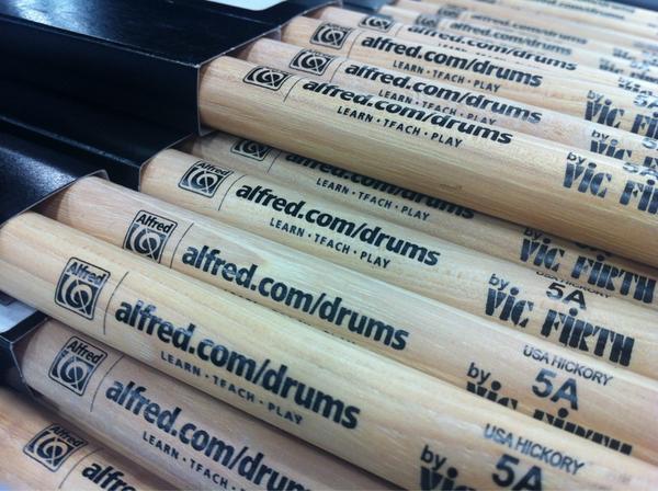 alfredmusic's tweet image. Last day of #PASIC12. Head over to our booth for a free pair of drumsticks!