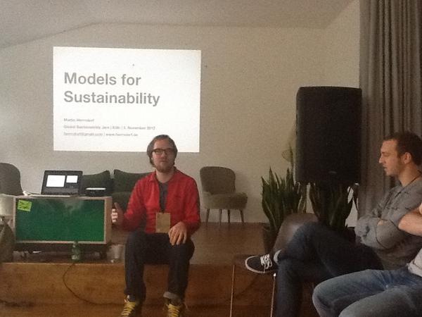 anlih's tweet photo. Interesting talk by Martin Herrendorf about sustainability models, good inspiration for today #gsusj2012 #gsuskoeln http://t.co/OhJSZj1c