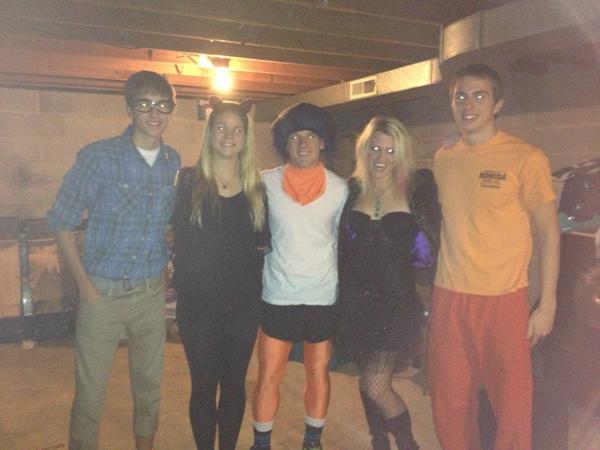 Costume party! #onlyoneswearingcostumes #awkward @RAMpaige2013 @Cali_girl311 @BiG_GUNN23