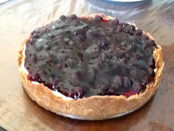 The only respite to a lock down - baking a Blueberry Cheesecake :)