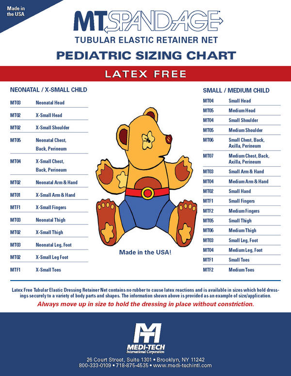 Spandagrip Sizing Chart