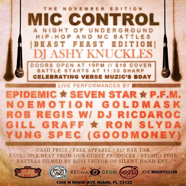 MCSevenStar's tweet image. #MicControl 11/24/12 #Thanksgiving &amp;amp; #HipHop. What more do you need? Come &amp;amp; watch some of the dopest rock shit right.