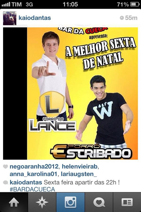 BardaCueca's tweet photo. HOJE É PIPOCO GALERA COM @ForrODoLance_ E @ForroEstribado http://t.co/2ZFtJZYR