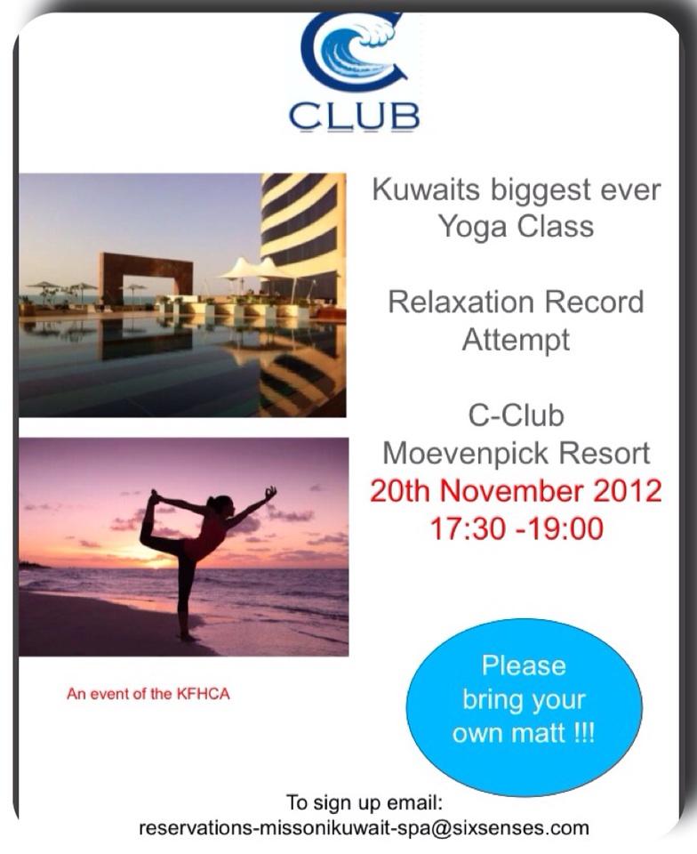 Serenityoga On Twitter Join Me And Amber Cloney Multiworks For The Biggest Yoga Class In Kuwait On Tuesday Nov 20 At C Club Cu Then Http T Co Zmlcmyae