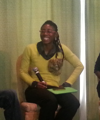 DIGICELJamaica's tweet photo. Kim: "We need more sites that link people to what's happening in Jamaica re film, animation, creatives..." #cbeta2012 http://t.co/d39KRddT