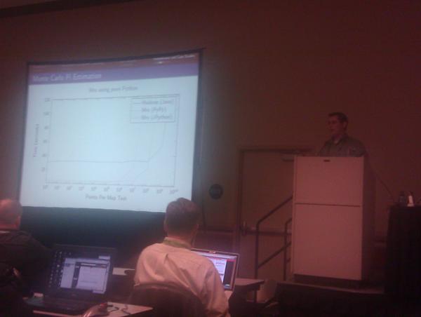 aterrel's tweet image. JeffLund's Pure Python MapReduce mrs kicking* Hadoop's butt. #SC12 #pyHPC