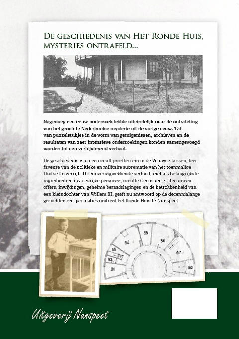 Reserveer nu: de geschiedenis van Ronde Huis in Nunspeet. Mysterie van eigen bodem. Verkoop 21/11 17.00 uur!