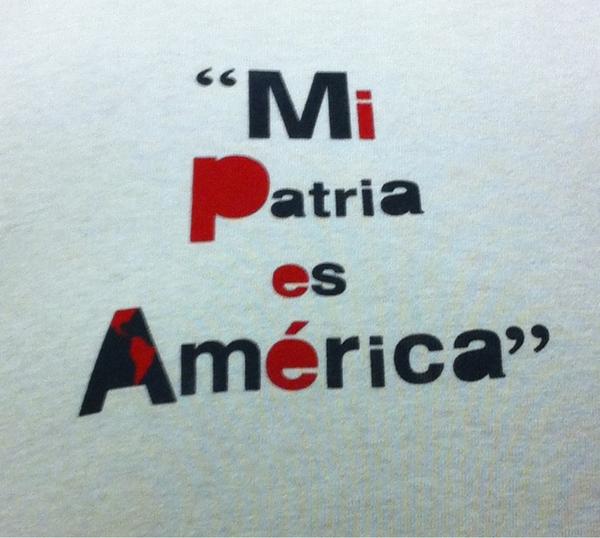 emilylawsin's tweet image. Tshirt seen at #ASA2012 yesterday in Puerto Rico: "Mi Patria es America" = My Homeland is America!