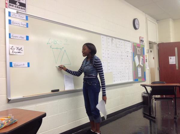 NNPSTheDream's tweet photo. Martina is our Geometry Teacher Today in Saturday http://t.co/kBVuflQY