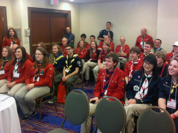 Chrisvonroretz's tweet image. #sc2012 @scoutscanada @stephenkent  @DylanReinhart the number of young people in this room is inspiring...