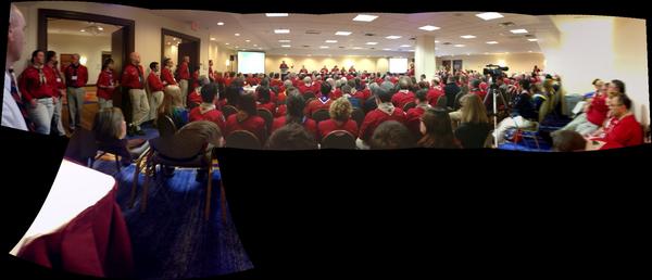 scoutscanada's tweet image. A panorama of the #sc2012 room