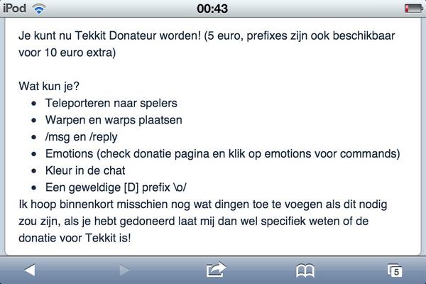 DutchMinecraft's tweet image. Je kan nu voor onze tekkit server doneren! Let op: doneren doe je als je het zelf echt wilt.