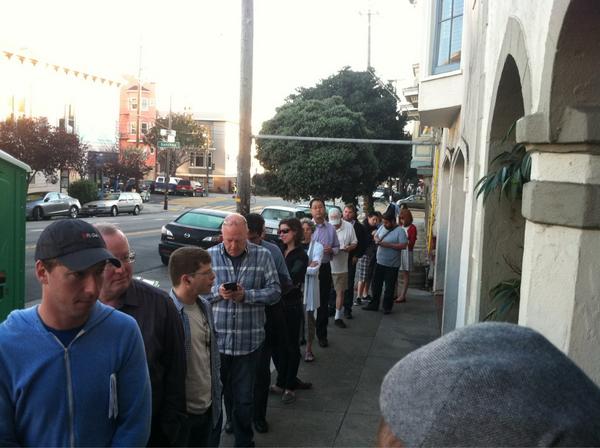 scottjames's tweet image. Voters lined up to cast their ballots in The Castro. #SF #SFCastro #Election2012