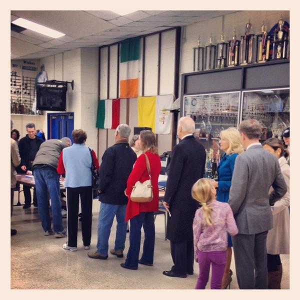 amygdudley's tweet image. "I encourage you to stand in line as long as you have to"-@JoeBiden's message to voters across US today (he did too!)