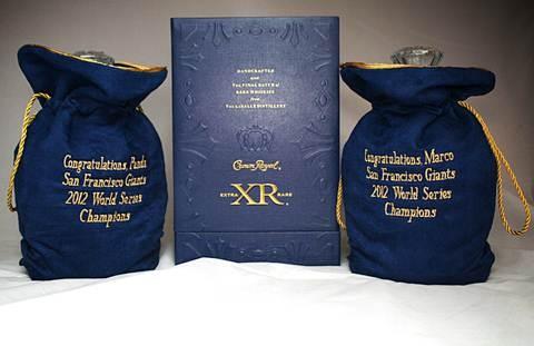 Great shot of <a href="/CrownRoyalVIP/">Crown Royal VIP</a> that Matt Cain gave to his teammates