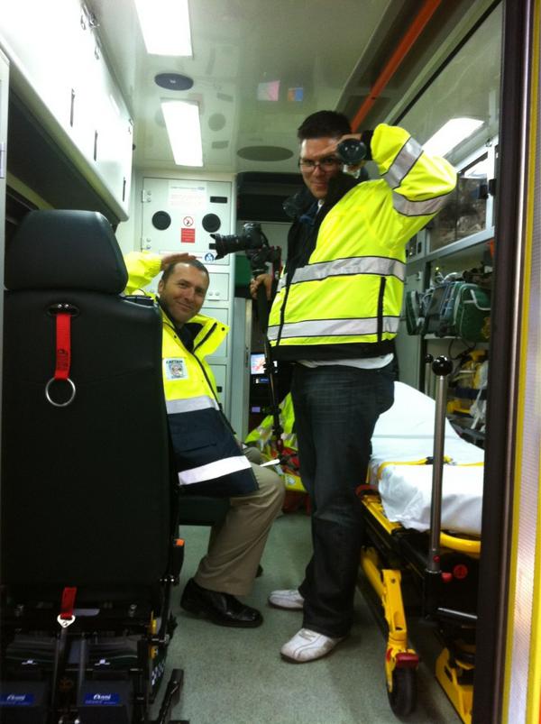 EMSSafetyFdn's tweet image. Be sure to belt up!! MT @PhysioControl @tbouthillet and @setla on ride along @Ldn_Ambulance for #codestemi