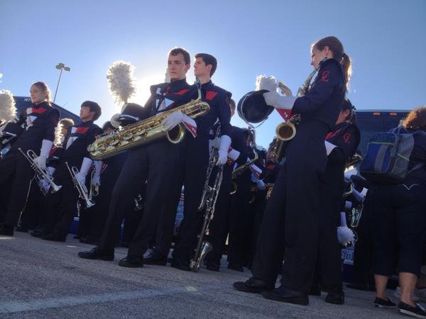 CLHSBAND's tweet photo. Ready to bring it!!!! Go FALCONS! #state2012 #LakeNation http://t.co/l5YukX9d