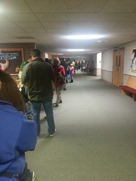 woodea's tweet image. Happy to see all these people in front of me waiting to vote #Voting2012 #Dayton