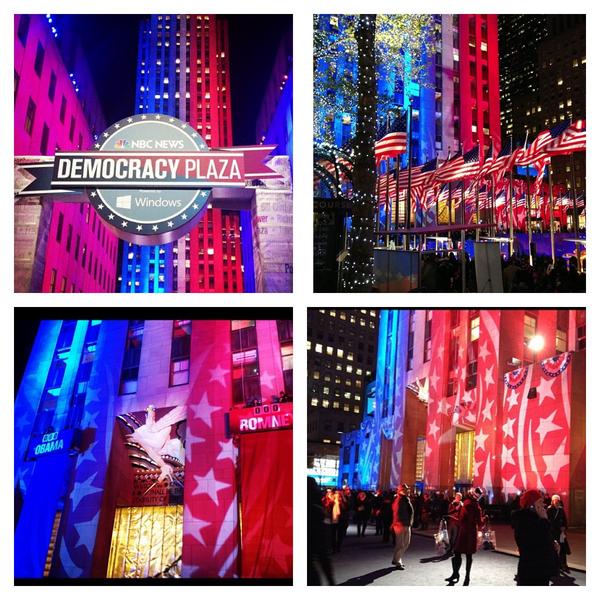 WITCONCEPTS's tweet photo. HUGE night for America best of luck to both President Obama &amp; Mitt Romney! #democracyplaza http://t.co/QdLpTtSH