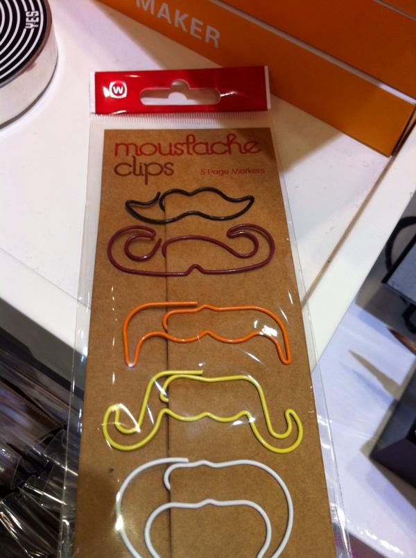 RT @coryseida: <a href="/Movember_CA/">Movember Canada</a> <a href="/MovemberToronto/">Movember Toronto</a> how great are these paper clips