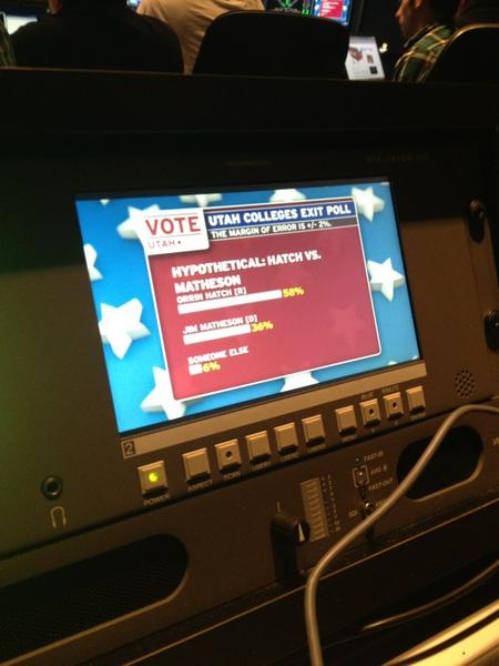Vote_Utah's tweet photo. If it had been a race between Orrin Hatch and Jim Matheson how would have Utahans voted? #VoteUtah http://t.co/mNew9FIP